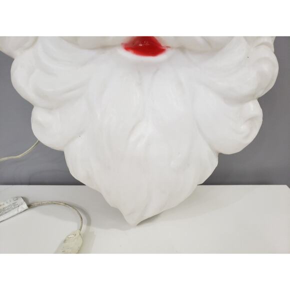 Vintage‎ Christmas Light Blow Mold Santa Face Head 21.5” Union Products Hanging - Picture 3 of 9
